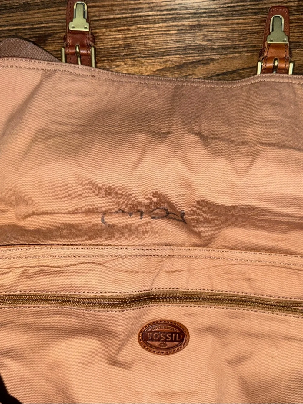 Fossil Vintage Brown Leather Messenger Bag Commuter Laptop Briefcase Flap Case